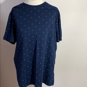 Men’s Old Navy anchor T-shirt top soft Wash blue L nautical beach preppy